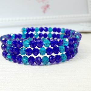 Kék árnyalatok memória karkötő 3