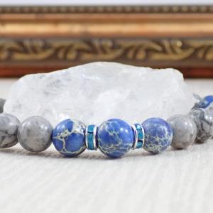 Képjáspis és császárkő karkötő 1