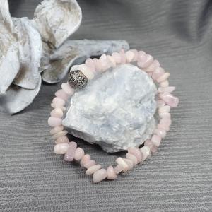 Kunzit szemcse karkötő