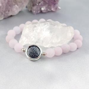 Lila matt achát karkötő 2