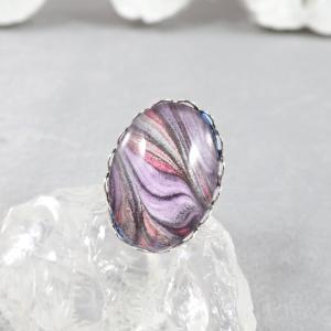 Lila selyemmintás gyűrű