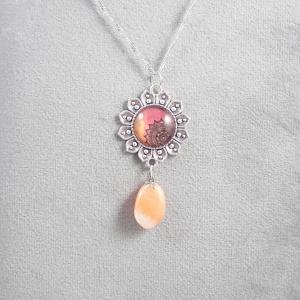 Mandalás medál alabástrommal