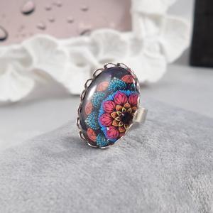 Modern mandalás gyűrű 2