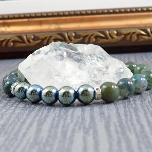 Mohaachát-hematit karkötő