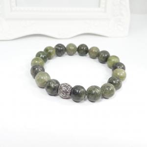 Mohaachát karkötő fém gyönggyel