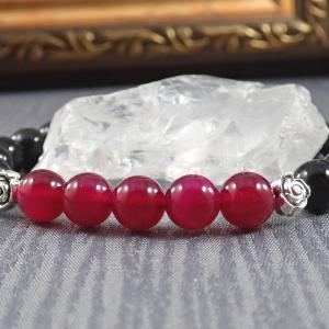 Ónix és achát karkötő