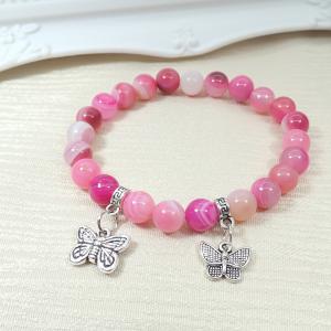 Pillangós achát karkötő