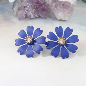Pillangóvirág fülbevaló kék