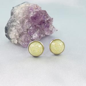 Pötty fülbevaló citromsárga