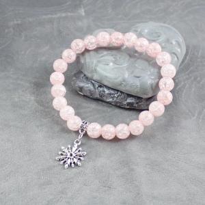 Roppantott gyöngy karkötő hópehellyel 5