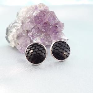 Sellő fülbevaló, fekete