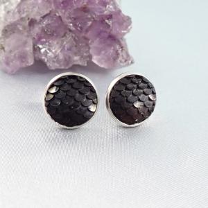 Sellő fülbevaló, fekete