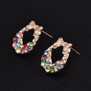 Színes koszorú fülbevaló