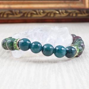 Tarka és zöld jáde karkötő 2