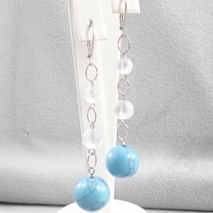 Türkinites, háromgyöngyös  fülbevaló