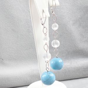 Türkinites, háromgyöngyös  fülbevaló