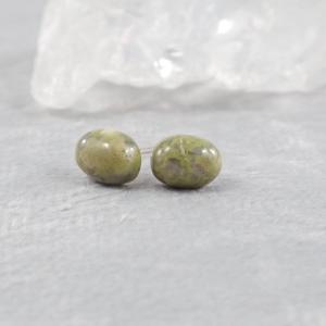 Unakit fülbevaló ovális