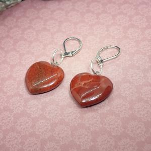 Vörös jáspis fülbevaló