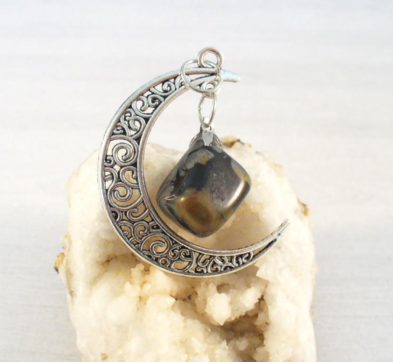 Félhold medál picasso jáspissal