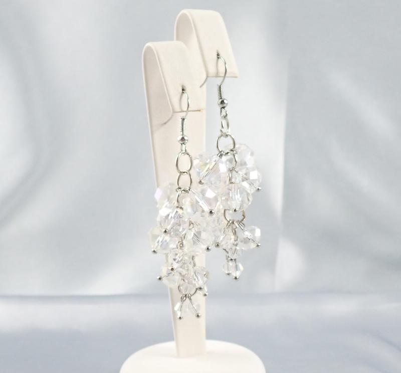 Fürtöcske fülbevaló, áttetsző