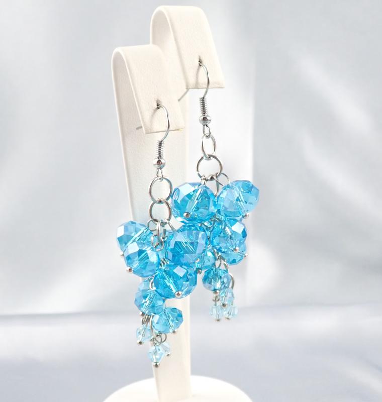 Fürtöcske fülbevaló, kék