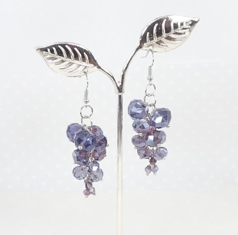 Fürtöcske fülbevaló, lila