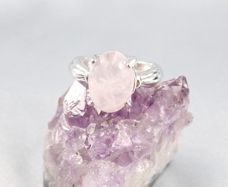 Gyűrű rózsakvarccal