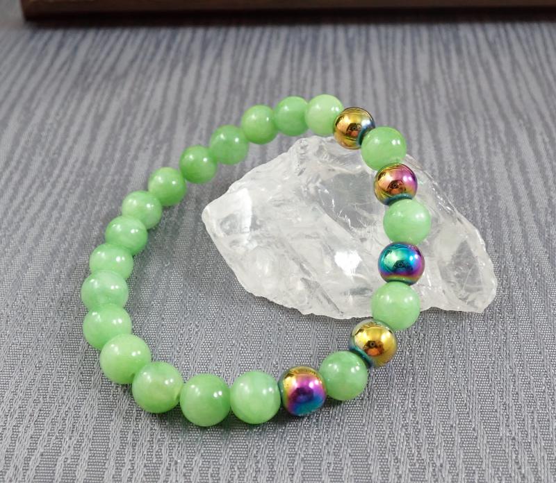 Hematit és jáde karkötő