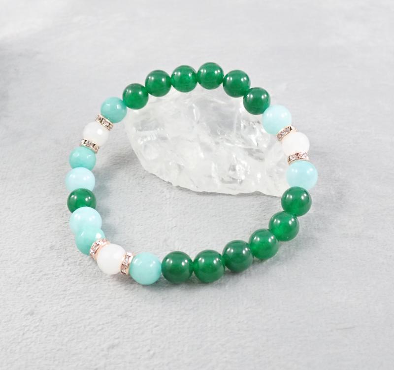 Jáde-achát karkötő