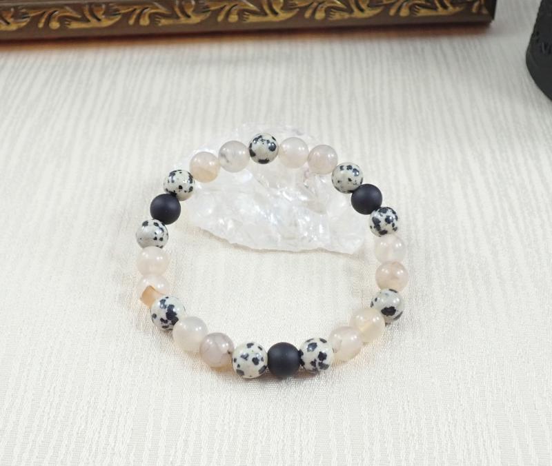 Karkötő dalmata jáspissal (XL)