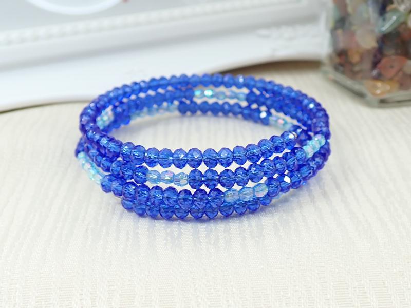 Kék árnyalatok memória karkötő 1