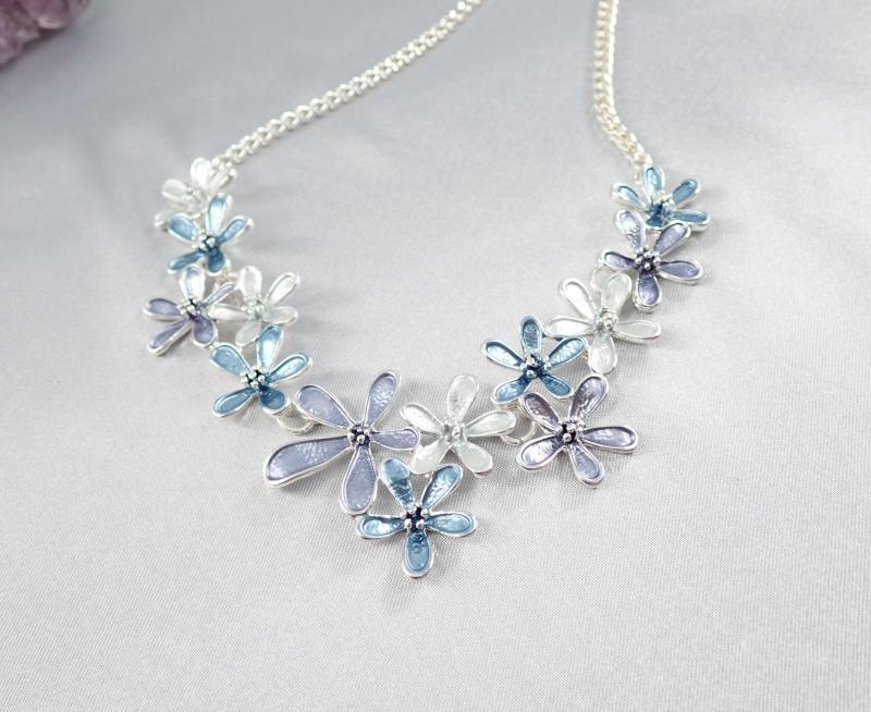 Kék virágfürt nyaklánc