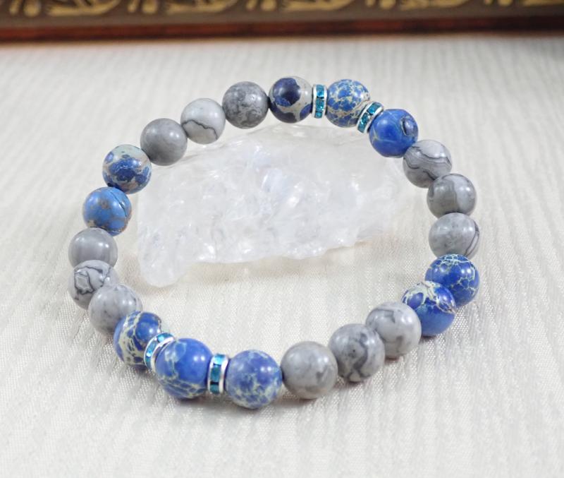 Képjáspis és császárkő karkötő 1