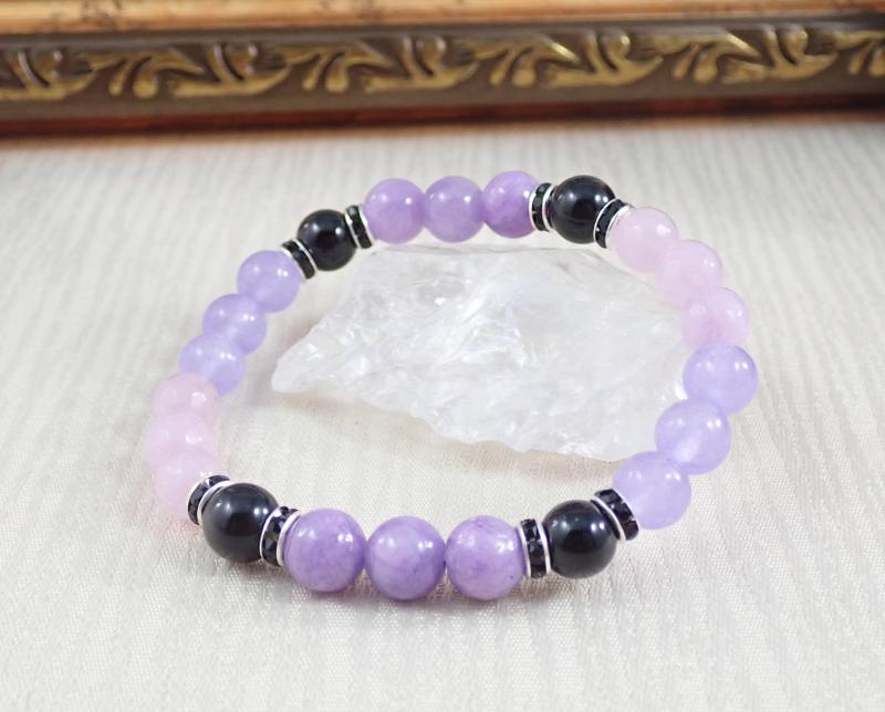 Lila árnyalatok achát karkötő