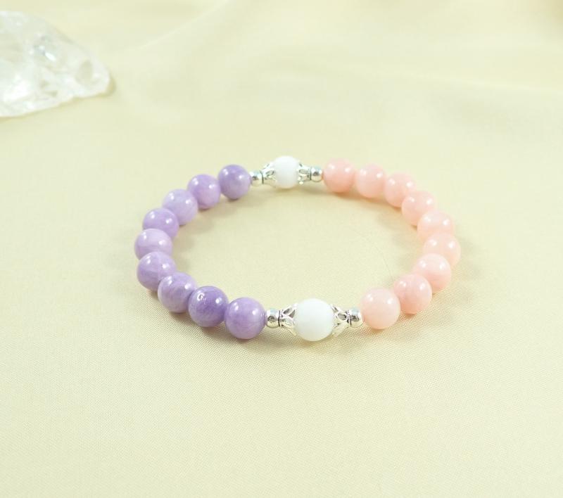 Lila-rózsaszín karkötő