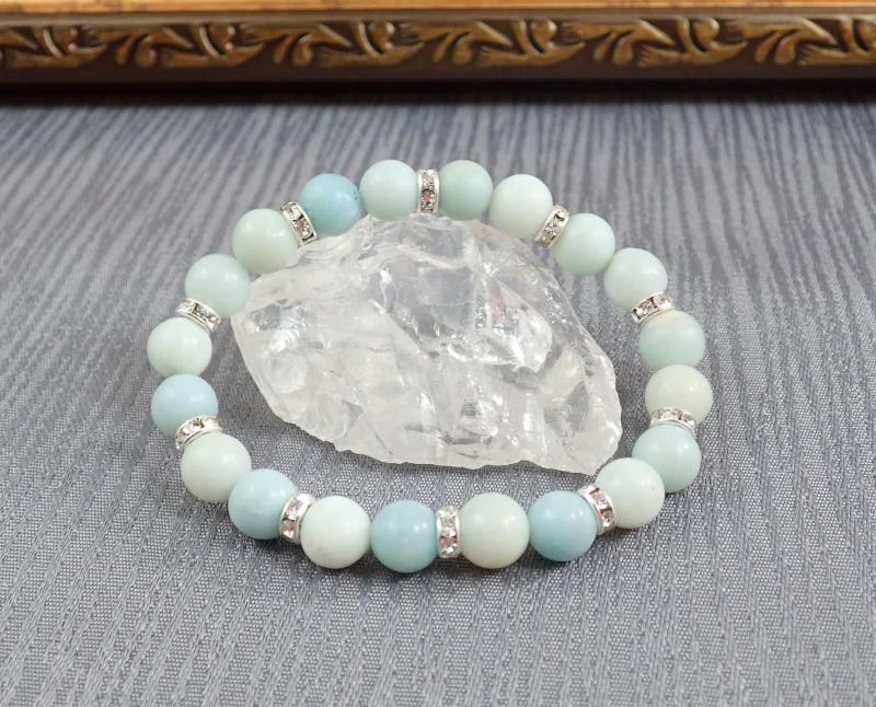 Matt amazonit karkötő