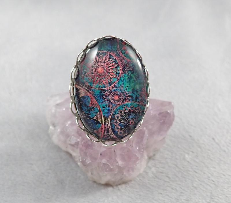 Modern mandalás gyűrű 1