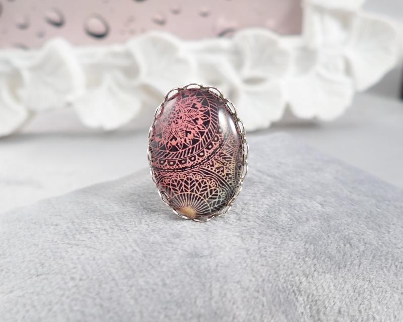 Modern mandalás gyűrű 3