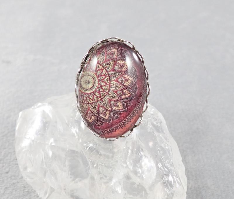 Modern mandalás gyűrű 5