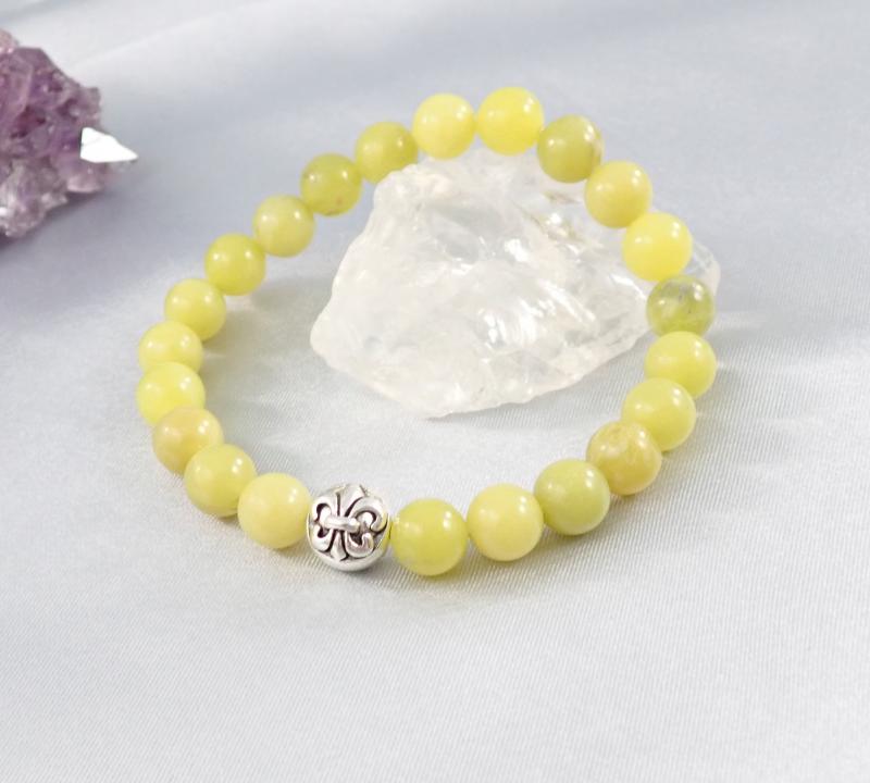 Olíva harmónia – jáde karkötő