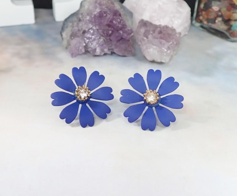 Pillangóvirág fülbevaló kék