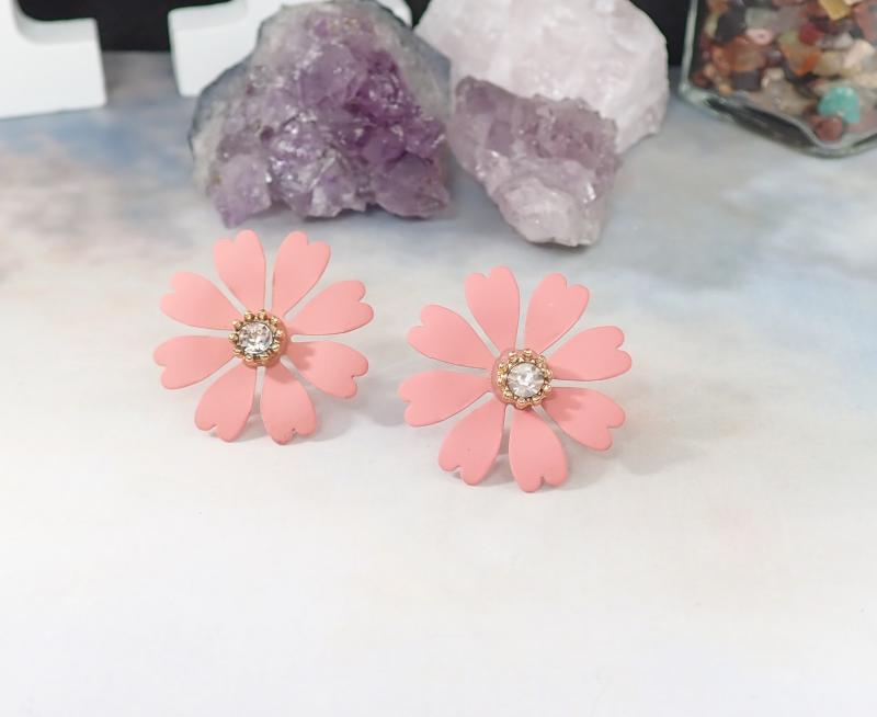 Pillangóvirág fülbevaló rózsaszín