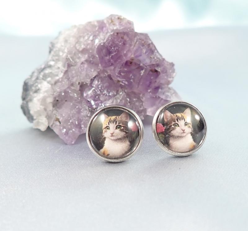 Pötty fülbevaló cicával 1