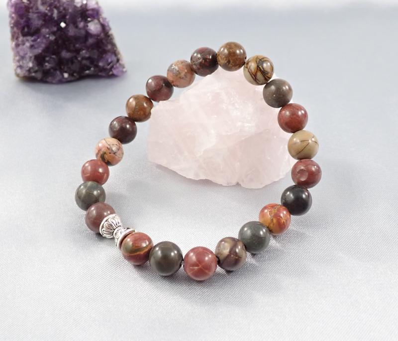 Színes picasso jáspis karkötő