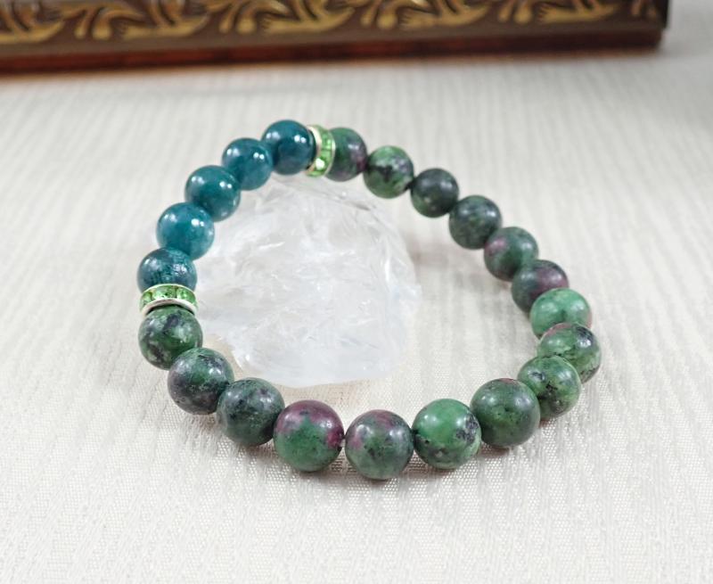 Tarka és zöld jáde karkötő 2