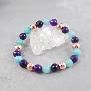 Achátok és hematit karkötő 2