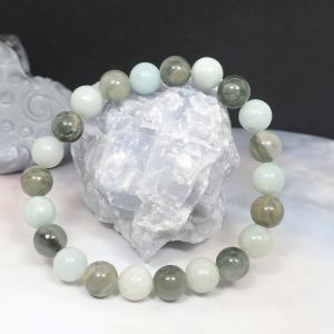 Amazonit és achát karkötő 1