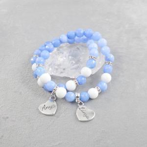 Anya-lánya karkötők, középkék jáde