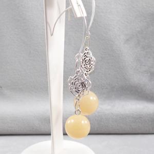 Ásványgömb ezüstszín száron, jáde