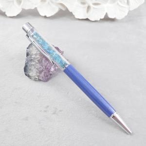 Ásványos toll, kék achát